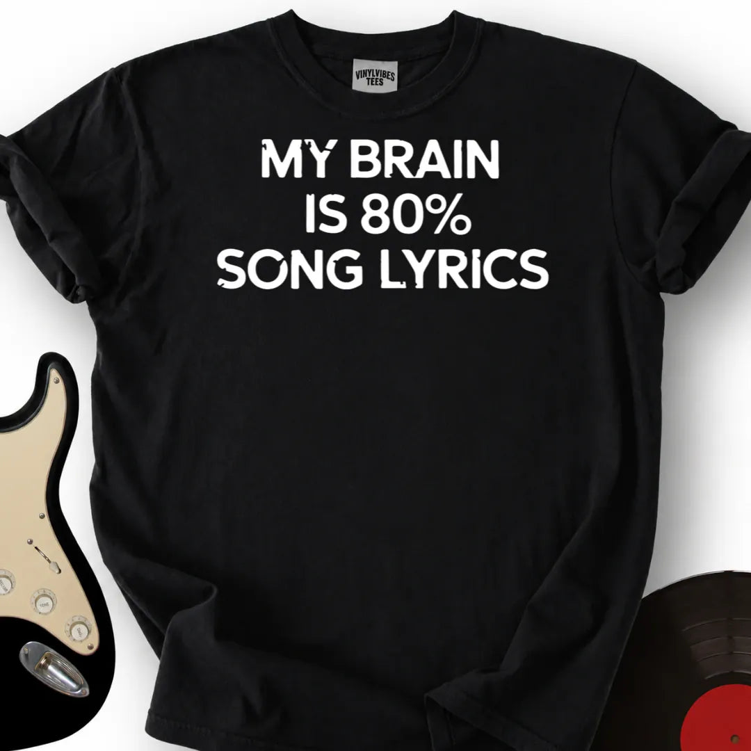Printify T-Shirt Black / S 80 Lyrics T-Shirt
