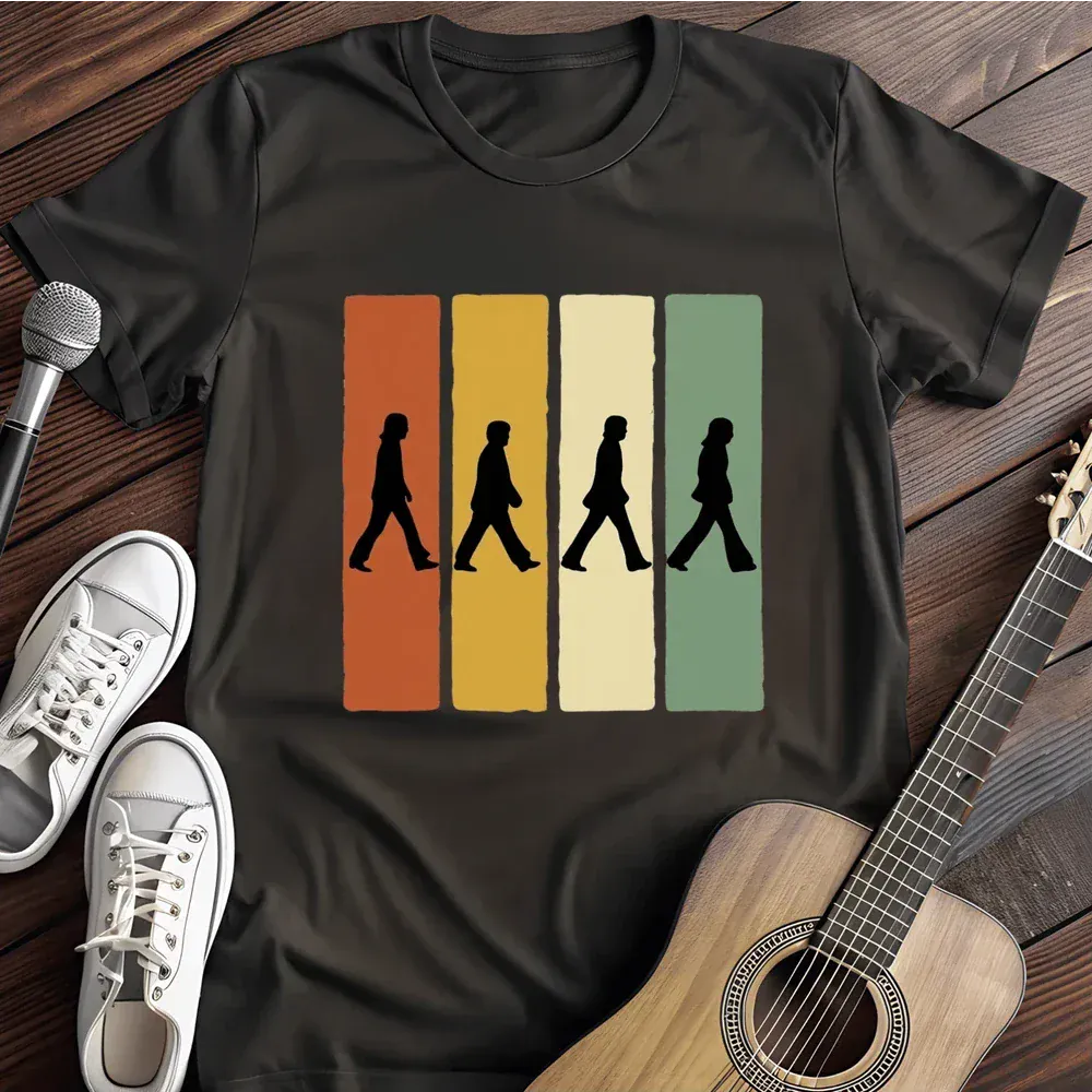 Printify T-Shirt Black / S Abbey Road Retro T Shirt