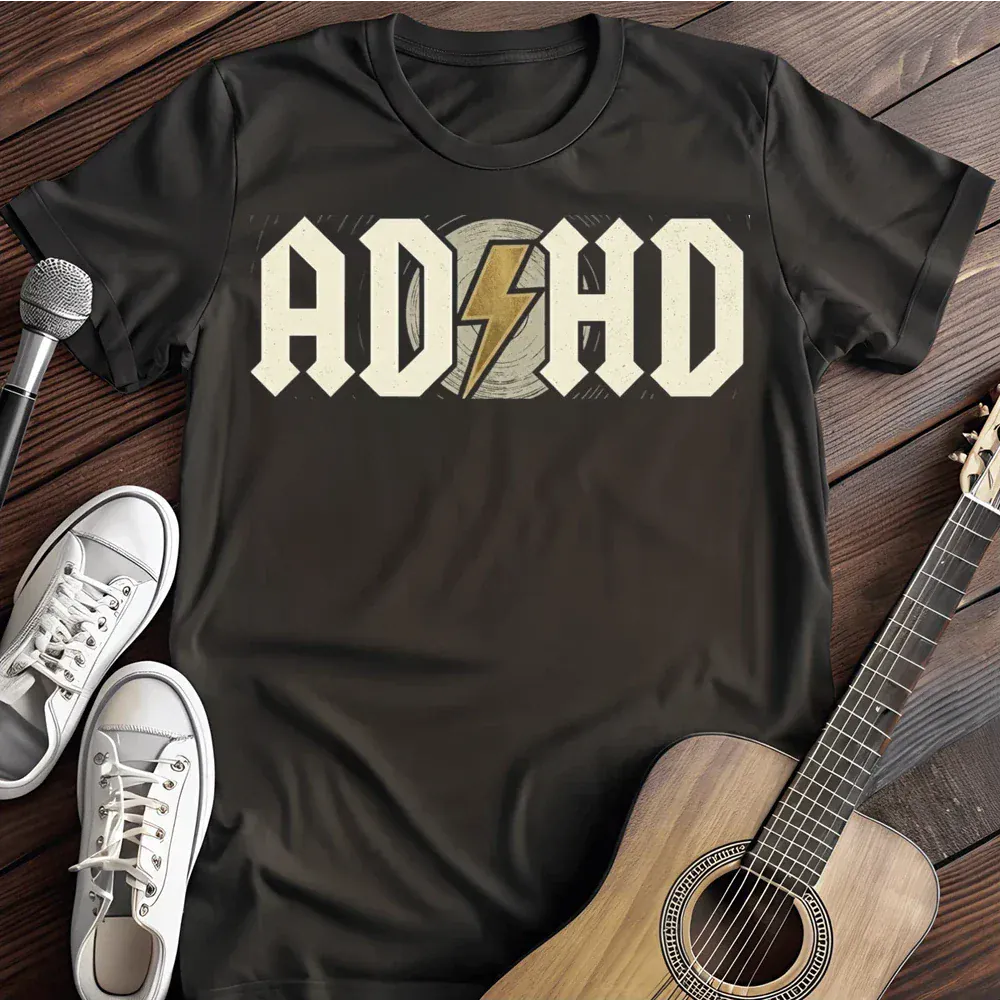 Printify T-Shirt Black / S Adhd T Shirt