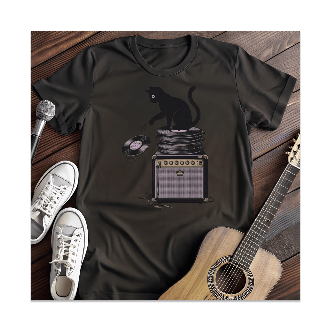 Printify T-Shirt Black / S Amp Cat T-Shirt