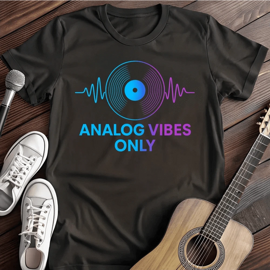 Printify T-Shirt Black / S Analog Only T Shirt