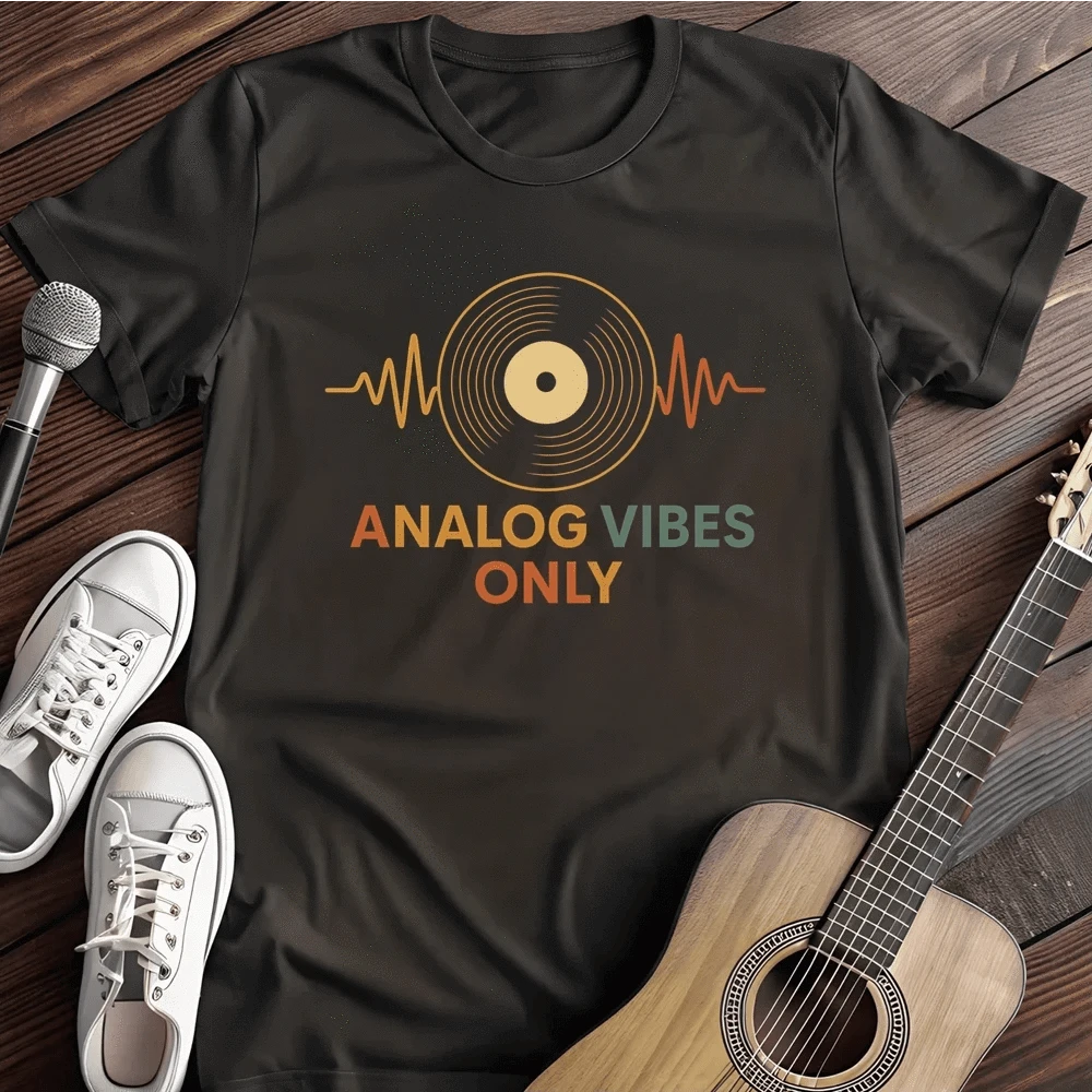 Printify T-Shirt Black / S Analog Vibes T Shirt