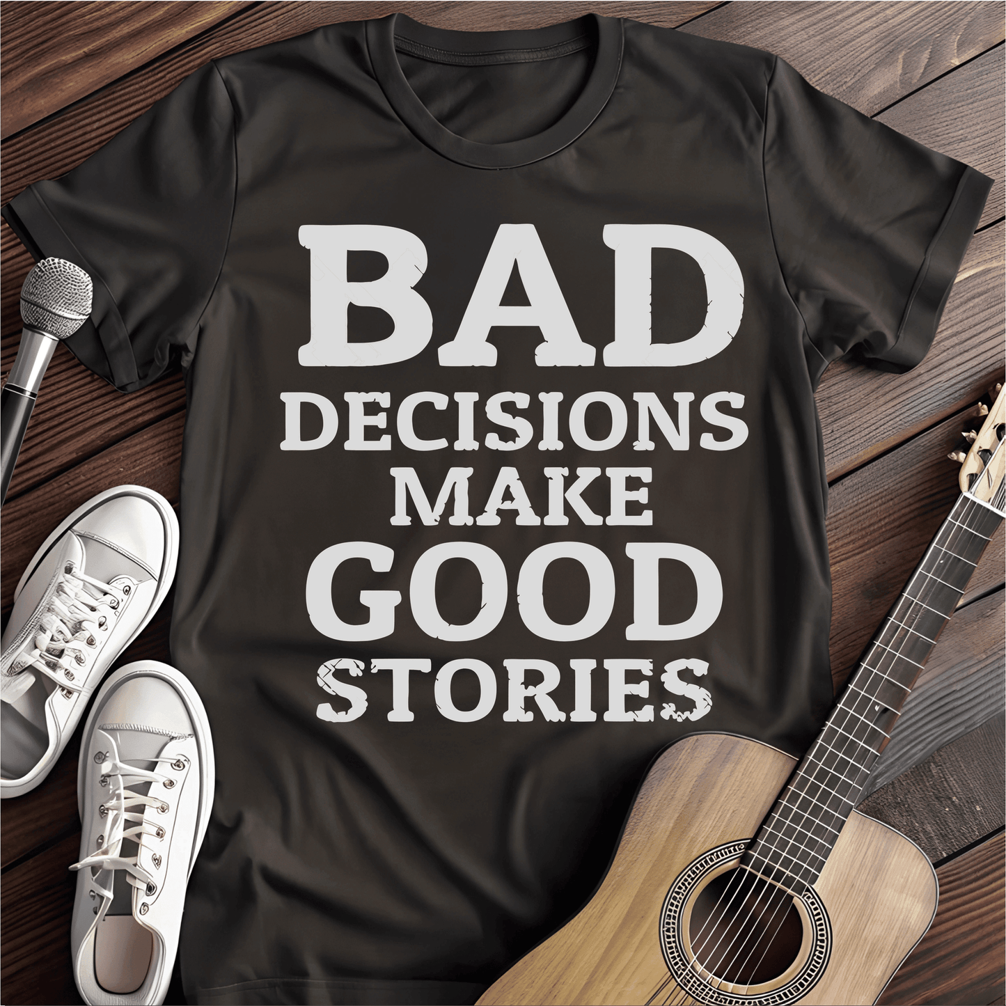 Printify T-Shirt Black / S Bad Decisions Tee