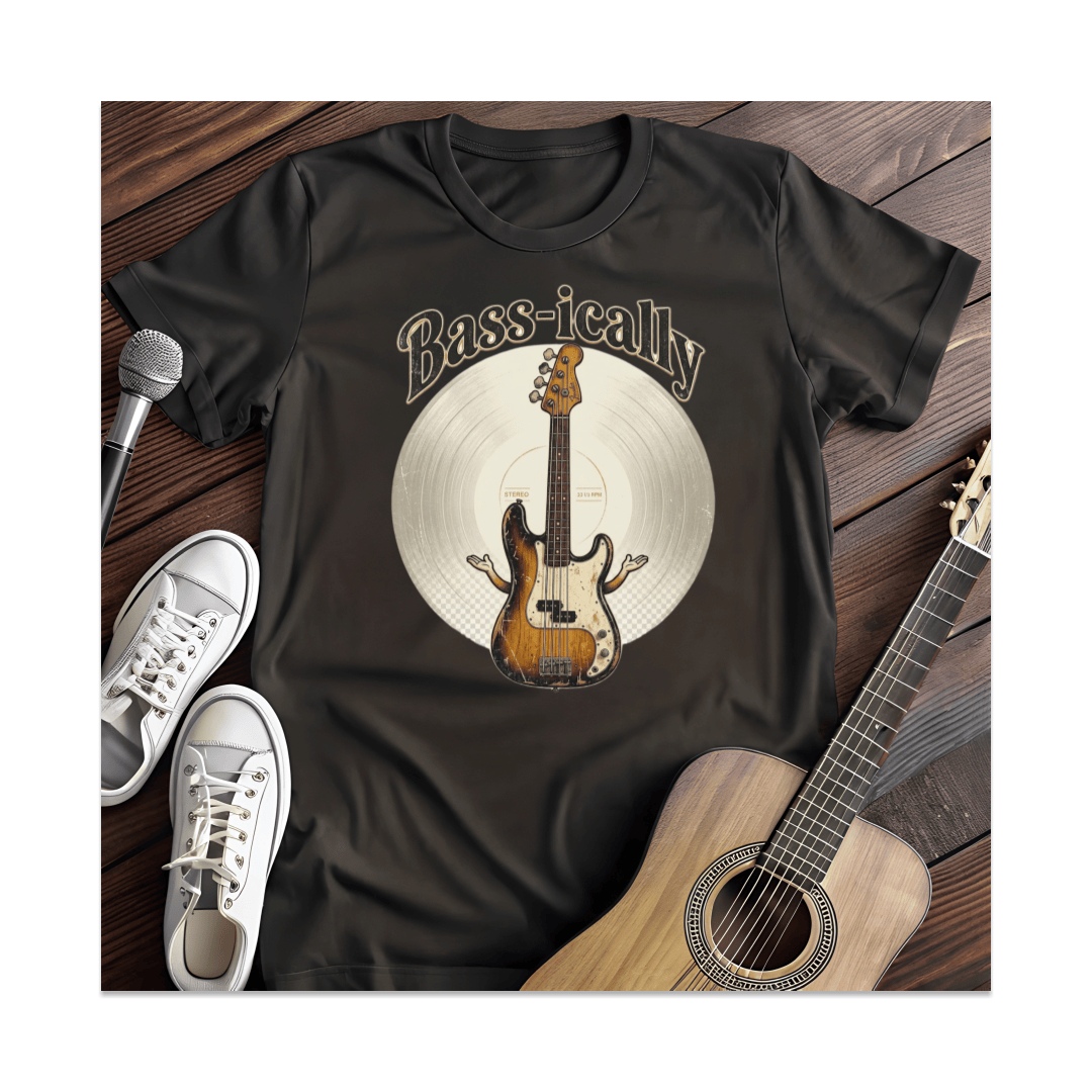 Printify T-Shirt Black / S Bass-ically Guitar T-Shirt