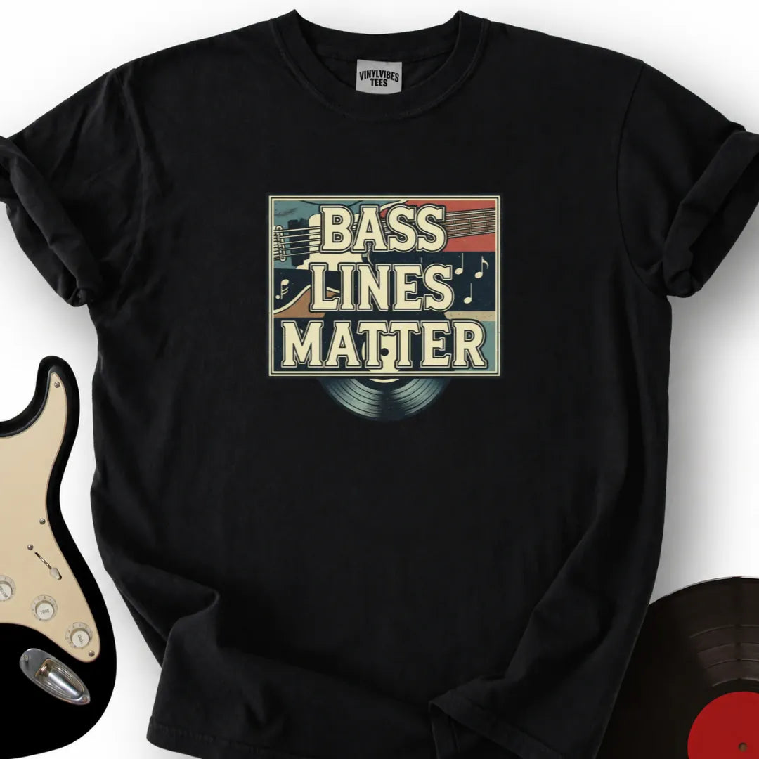 Printify T-Shirt Black / S Bass Lines Matter T-Shirt