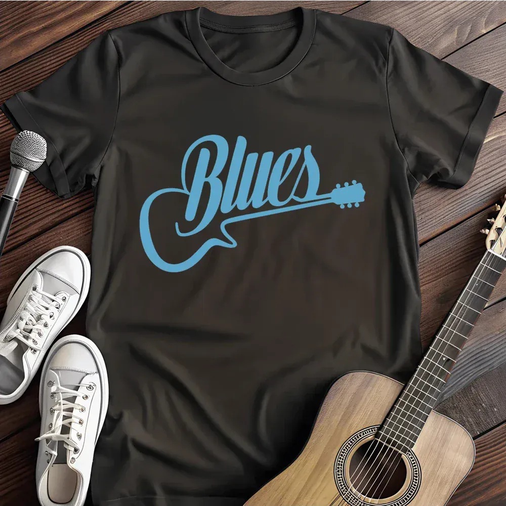 Printify T-Shirt Black / S Blues Guitar T Shirt