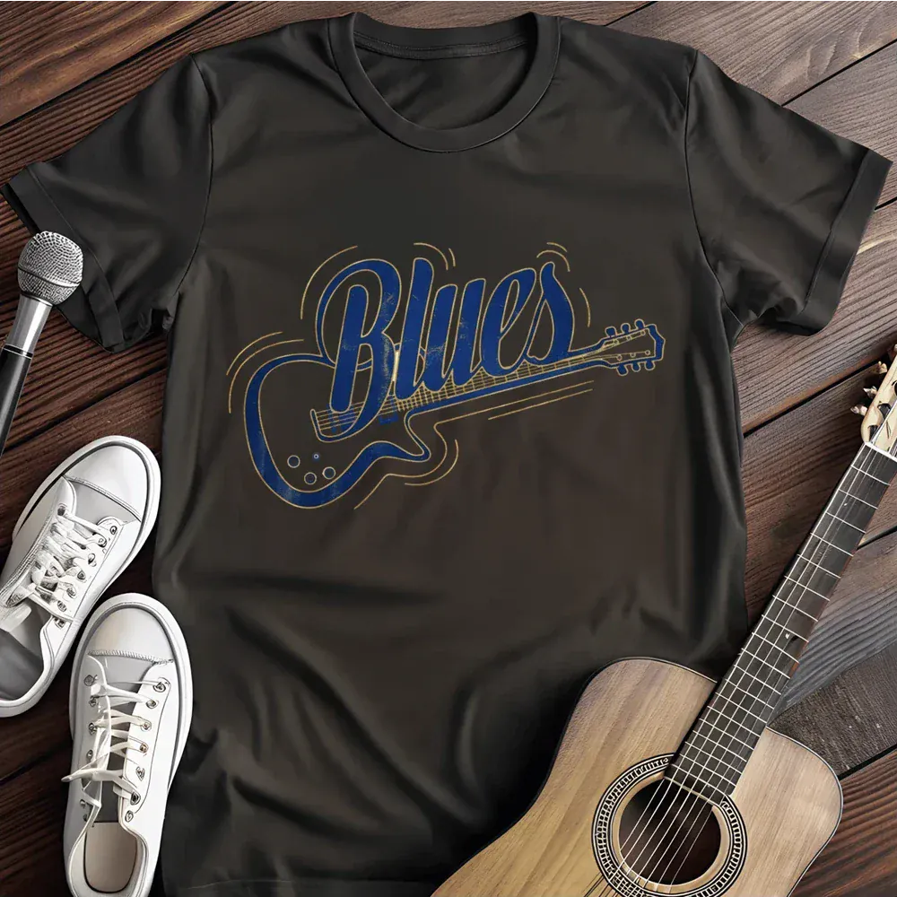 Printify T-Shirt Black / S Blues Guitar T Shirt 2