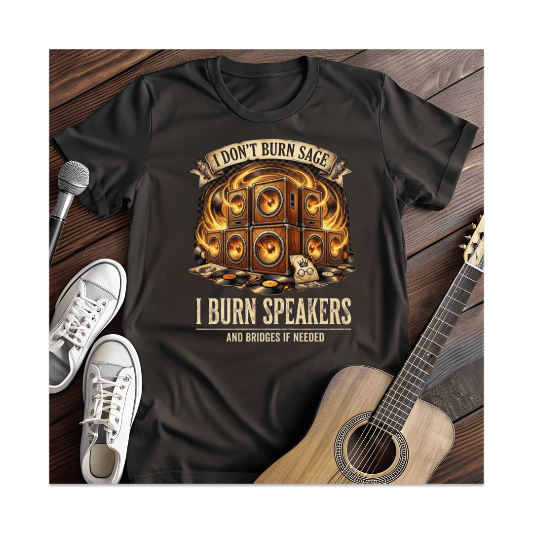 Printify T-Shirt Black / S Burn Speakers T-Shirt