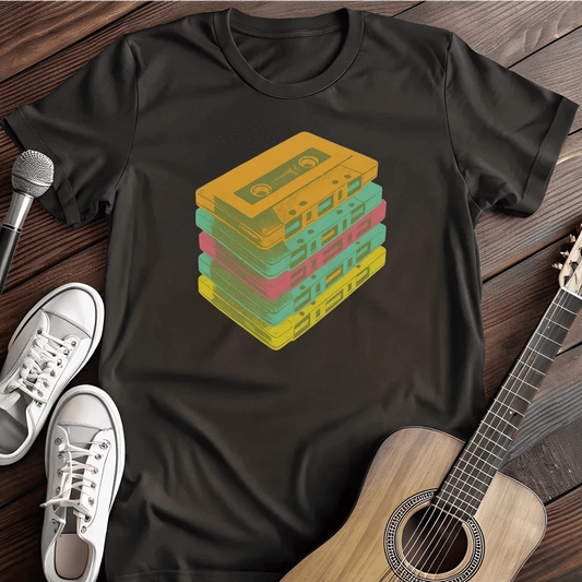Printify T-Shirt Black / S Casettes T Shirt