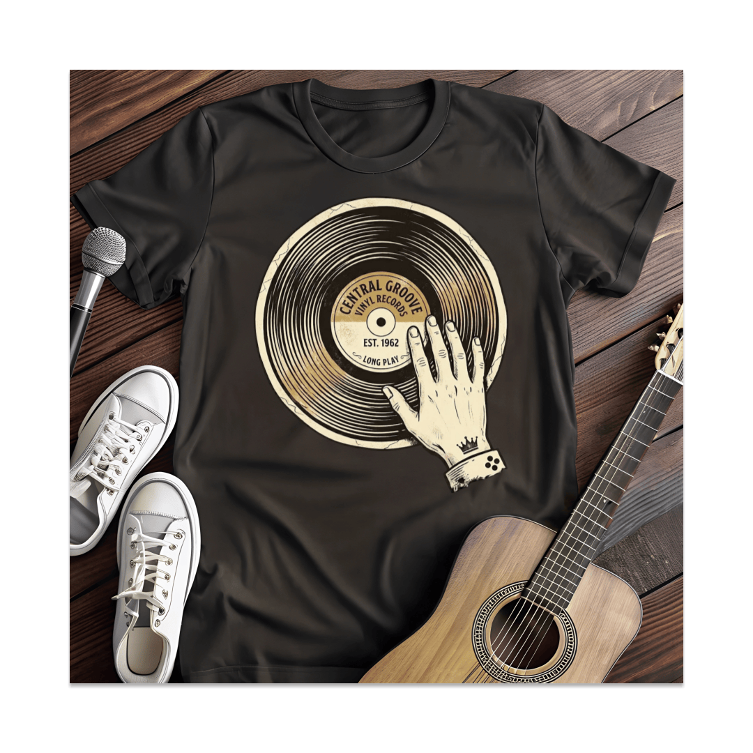 Printify T-Shirt Black / S Central Groove Vinyl Records T-Shirt