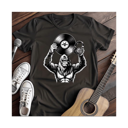 Printify T-Shirt Black / S Chimpanzee Vinyl T-Shirt