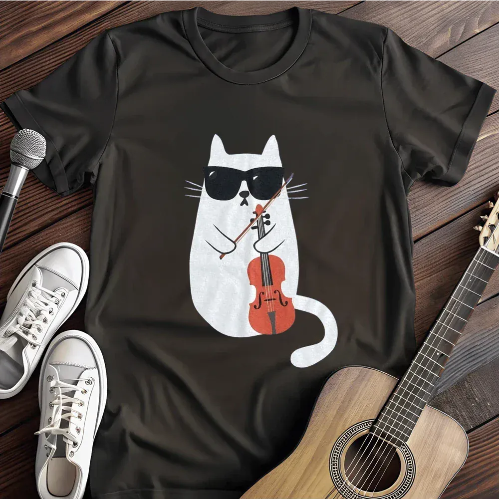 Printify T-Shirt Black / S Classical Cat T Shirt
