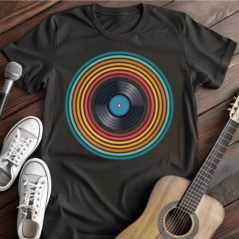 Printify T-Shirt Black / S Colorful Record T Shirt