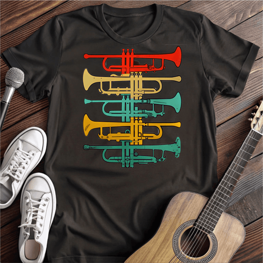 ⭐️⭐️⭐️⭐️⭐️ T-Shirt Black / S Colorful Trumpets T-Shirt