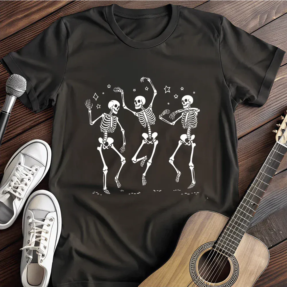 Printify T-Shirt Black / S Dancin Bones T Shirt