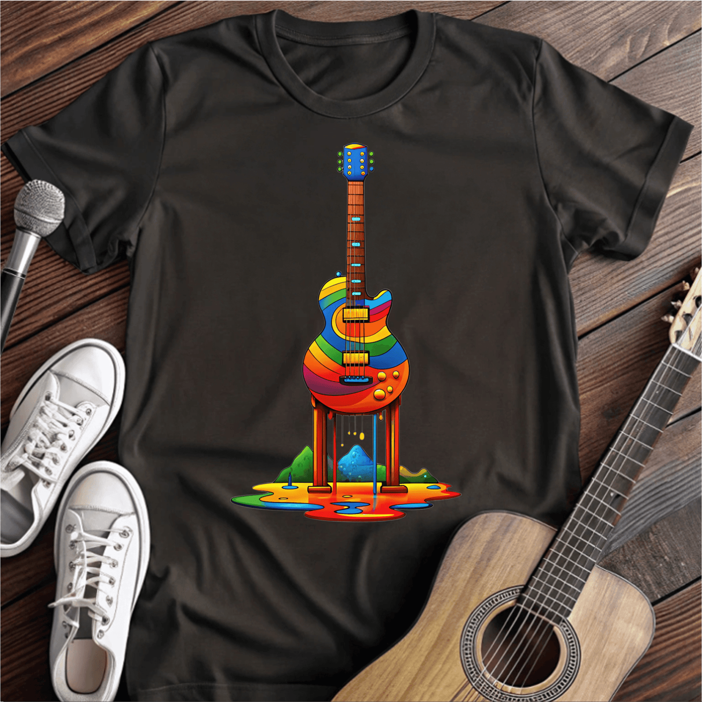 ⭐️⭐️⭐️⭐️⭐️ T-Shirt Black / S Drippin Guitar T-Shirt