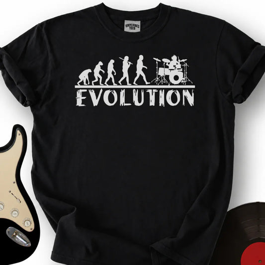Printify T-Shirt Black / S Drummer Evolution Premium T-Shirt