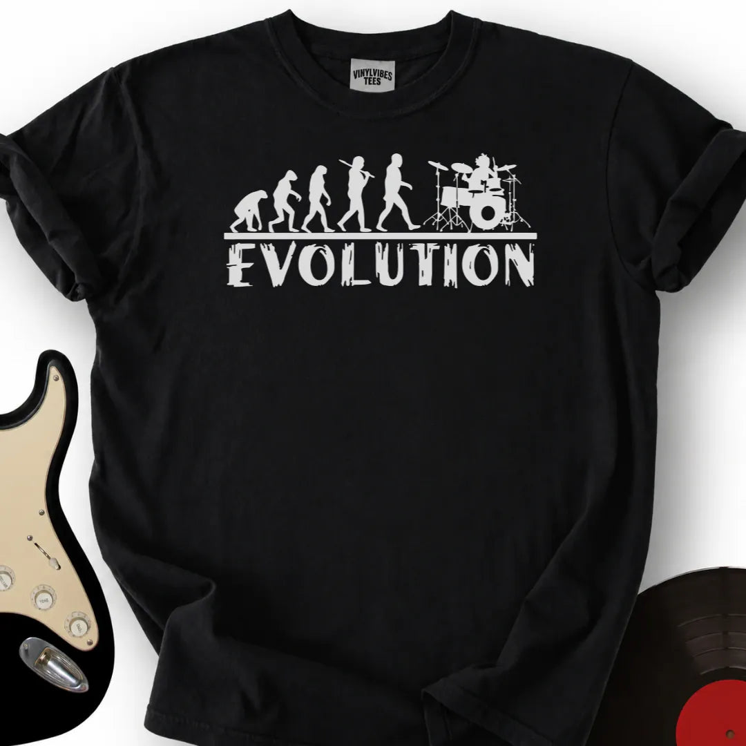 Printify T-Shirt Black / S Drummer Evolution T-Shirt