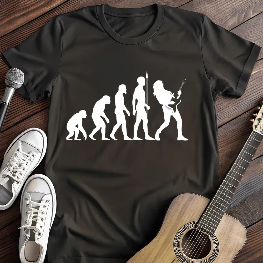Printify T-Shirt Black / S Evolution Of A Lead Guitarist The Myth Time To Evolve T Shirt