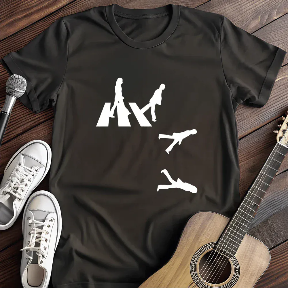 Printify T-Shirt Black / S Falling Off The Path T Shirt