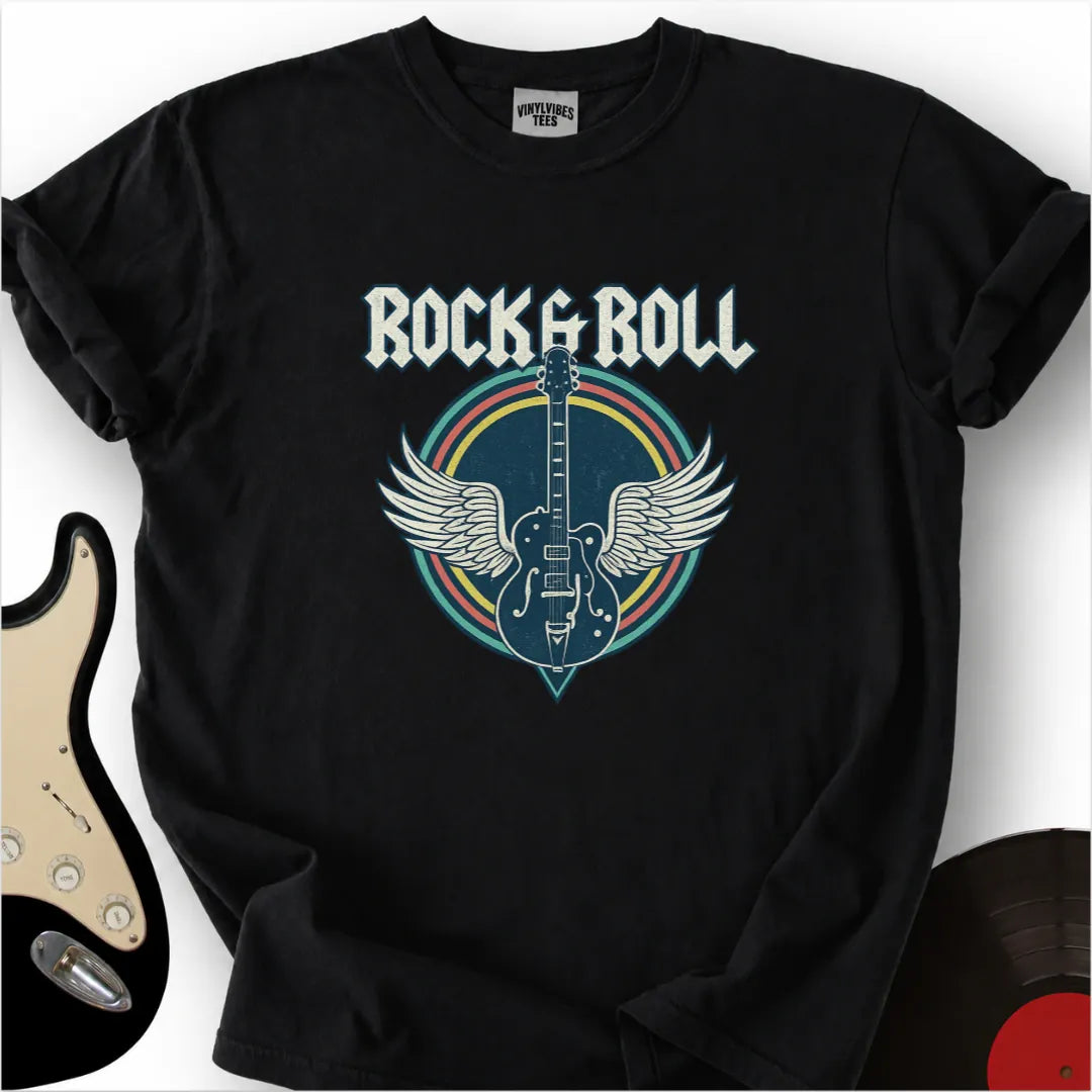 Printify T-Shirt Black / S Flight Of Rock Premium T-Shirt