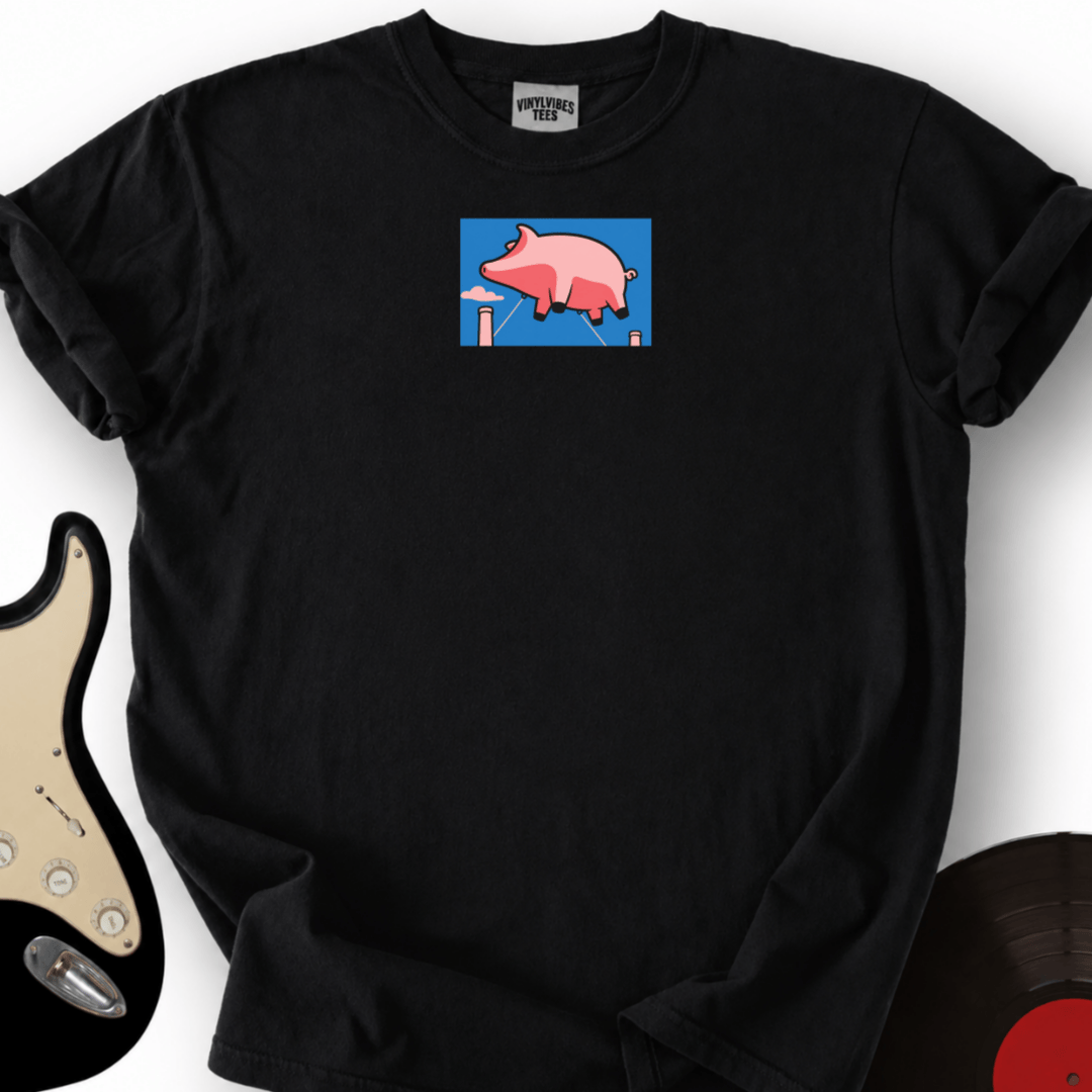 Printify T-Shirt Black / S Flying pig T-Shirt_