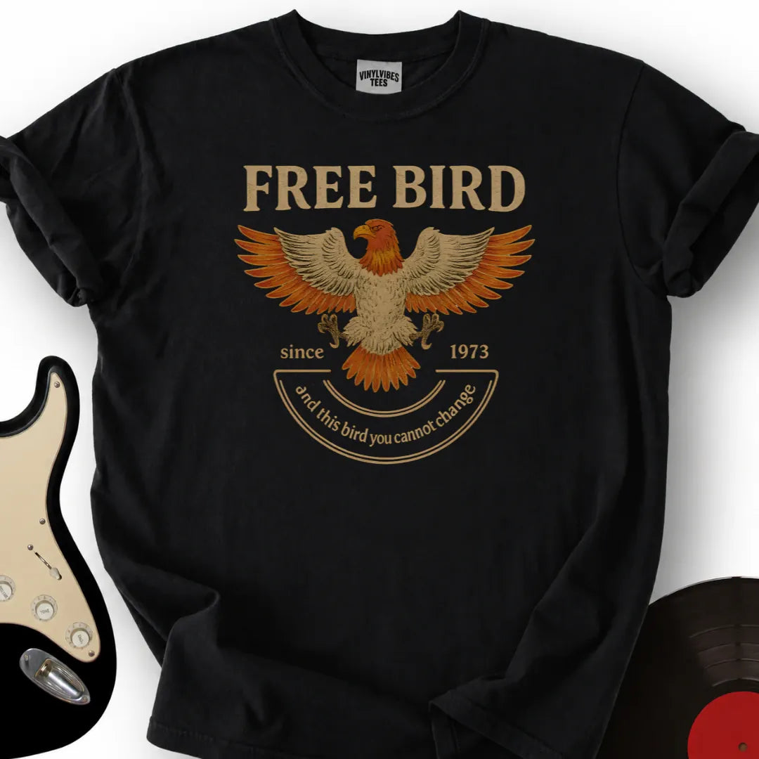 Printify T-Shirt Black / S Free Bird T-Shirt