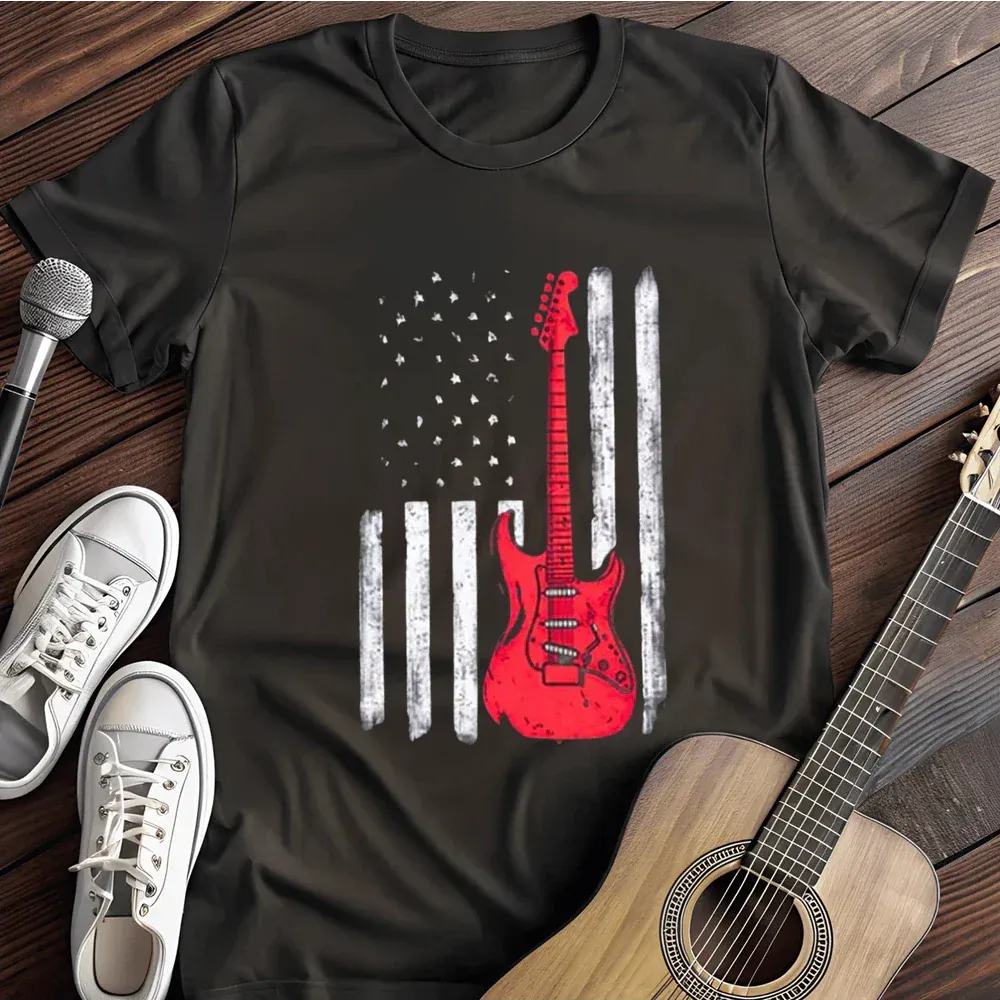 Printify T-Shirt Black / S Fret Flag T Shirt