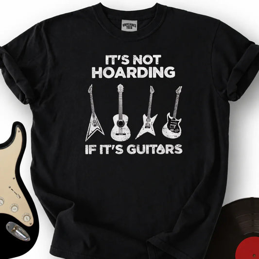 Printify T-Shirt Black / S Guitar Hoarding Premium T-Shirt