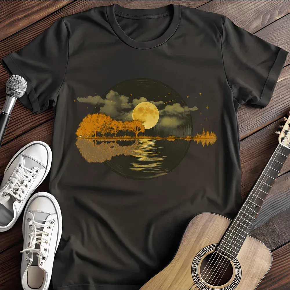 Printify T-Shirt Black / S Guitar Lake T Shirt