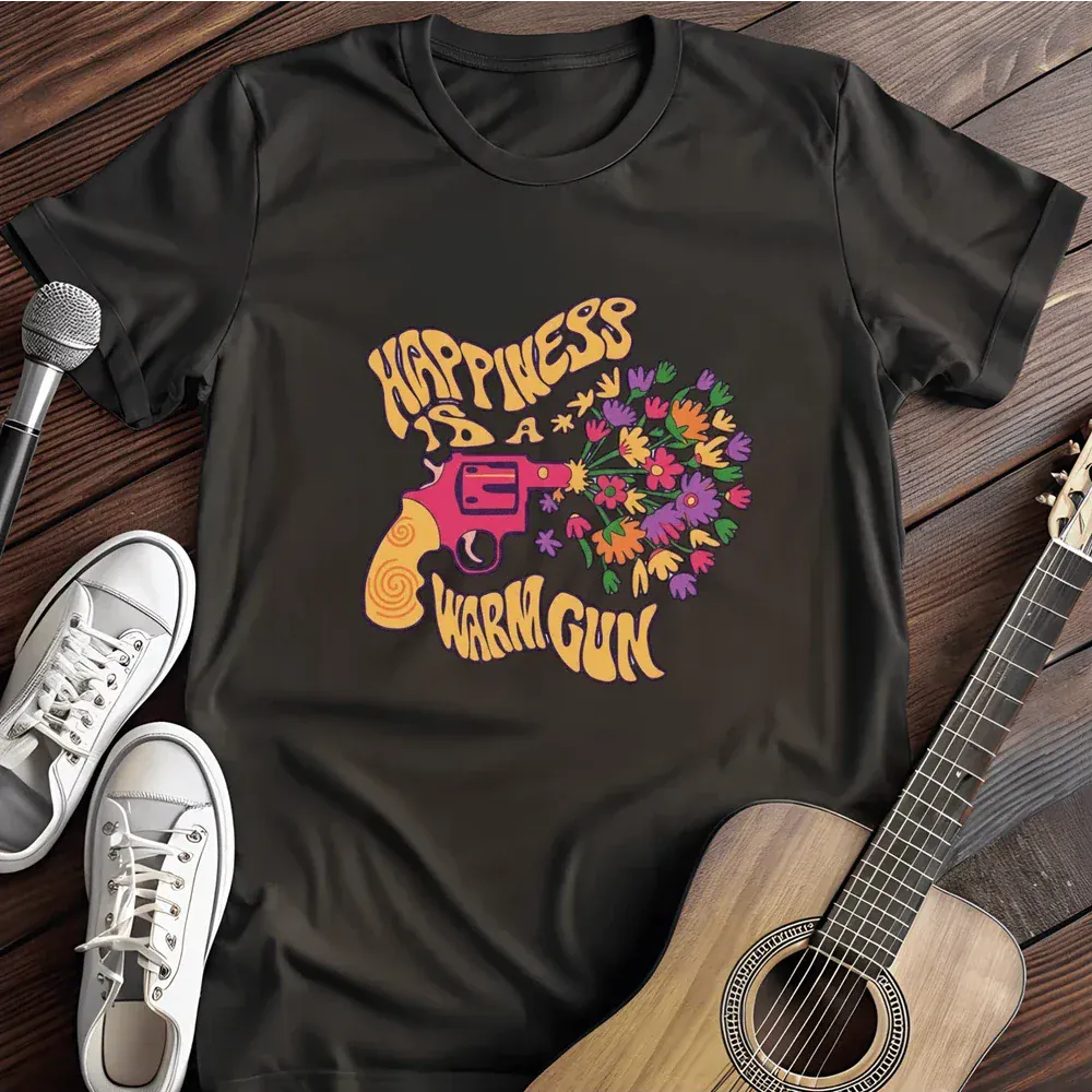 Printify T-Shirt Black / S Happiness Is A Warm Gun T Shirt