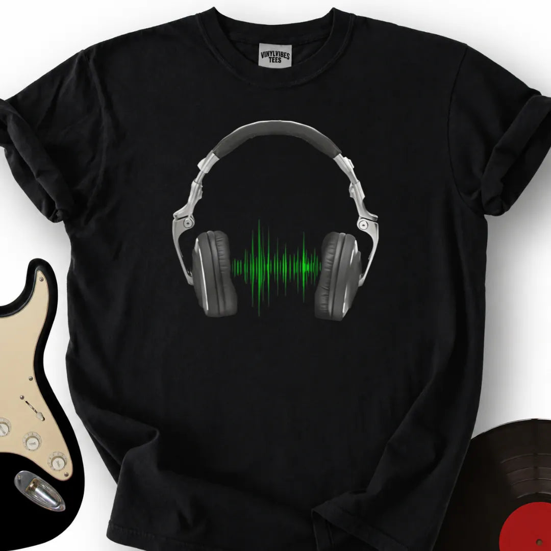 Printify T-Shirt Black / S Headphone T-Shirt