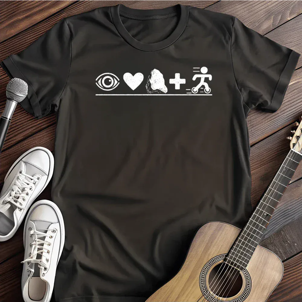 Printify T-Shirt Black / S I Love Rock And Roll T Shirt