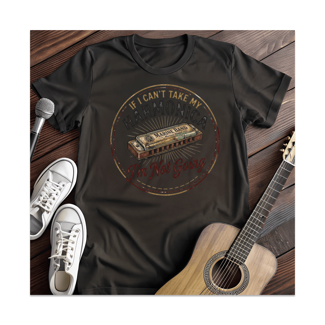 Printify T-Shirt Black / S If I Can't Take My Harmonica T-Shirt