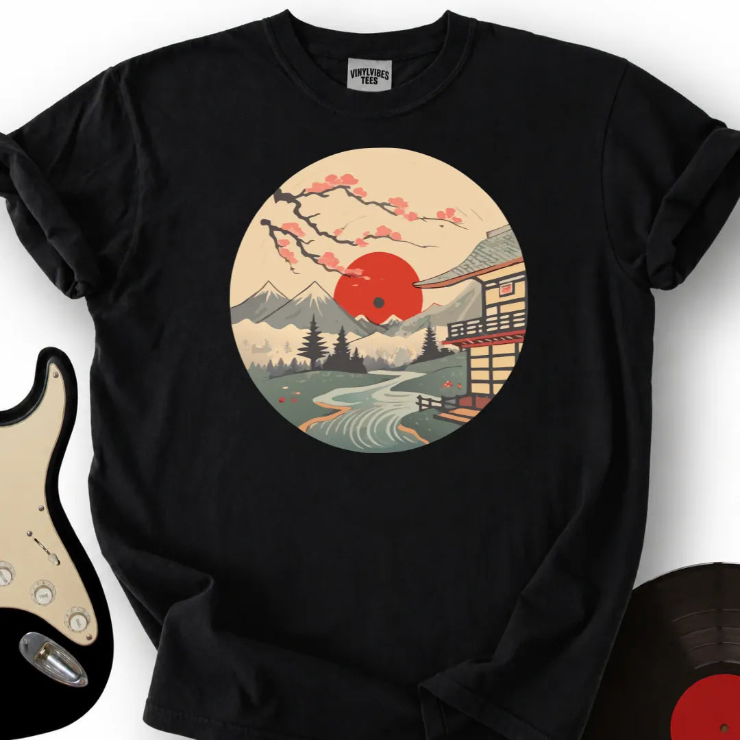 Printify T-Shirt Black / S Japan Garden Vinyl T-Shirt