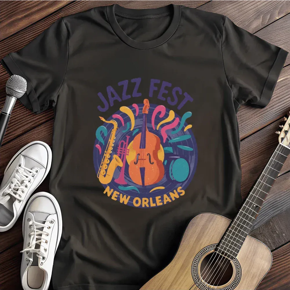 Printify T-Shirt Black / S Jazz Fest T Shirt