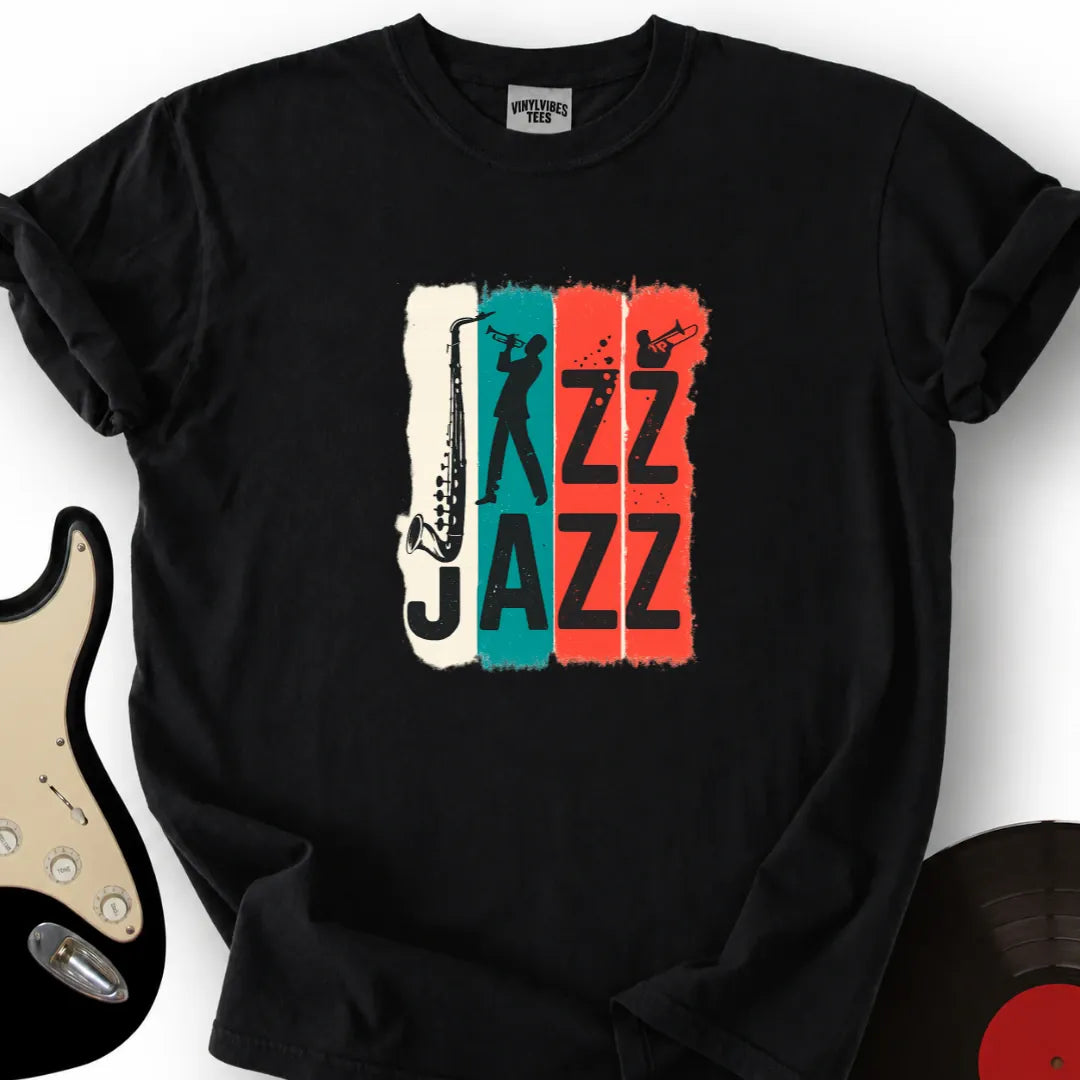 Printify T-Shirt Black / S Jazz Jazz T-Shirt