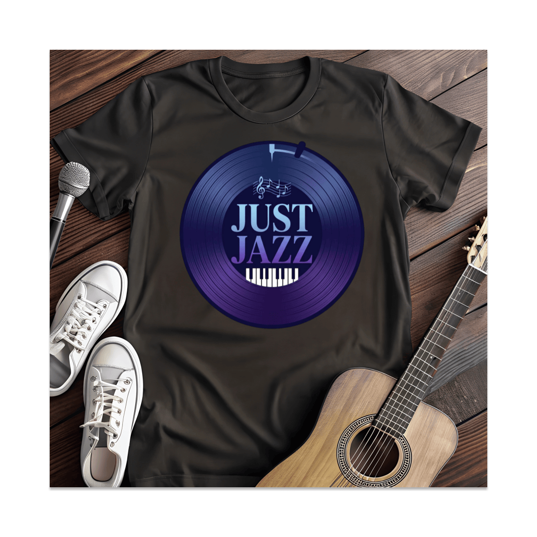 Printify T-Shirt Black / S Just Jazz Piano T-Shirt