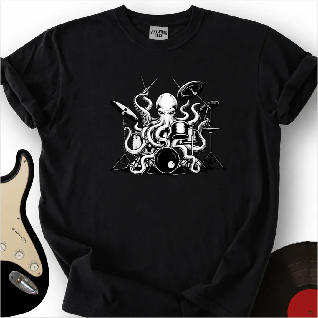 Printify T-Shirt Black / S Kraken The Beats Premium T-Shirt