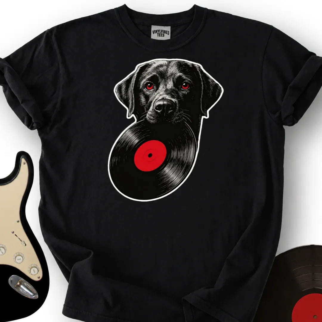 Printify T-Shirt Black / S Labrador Vinyl T-Shirt