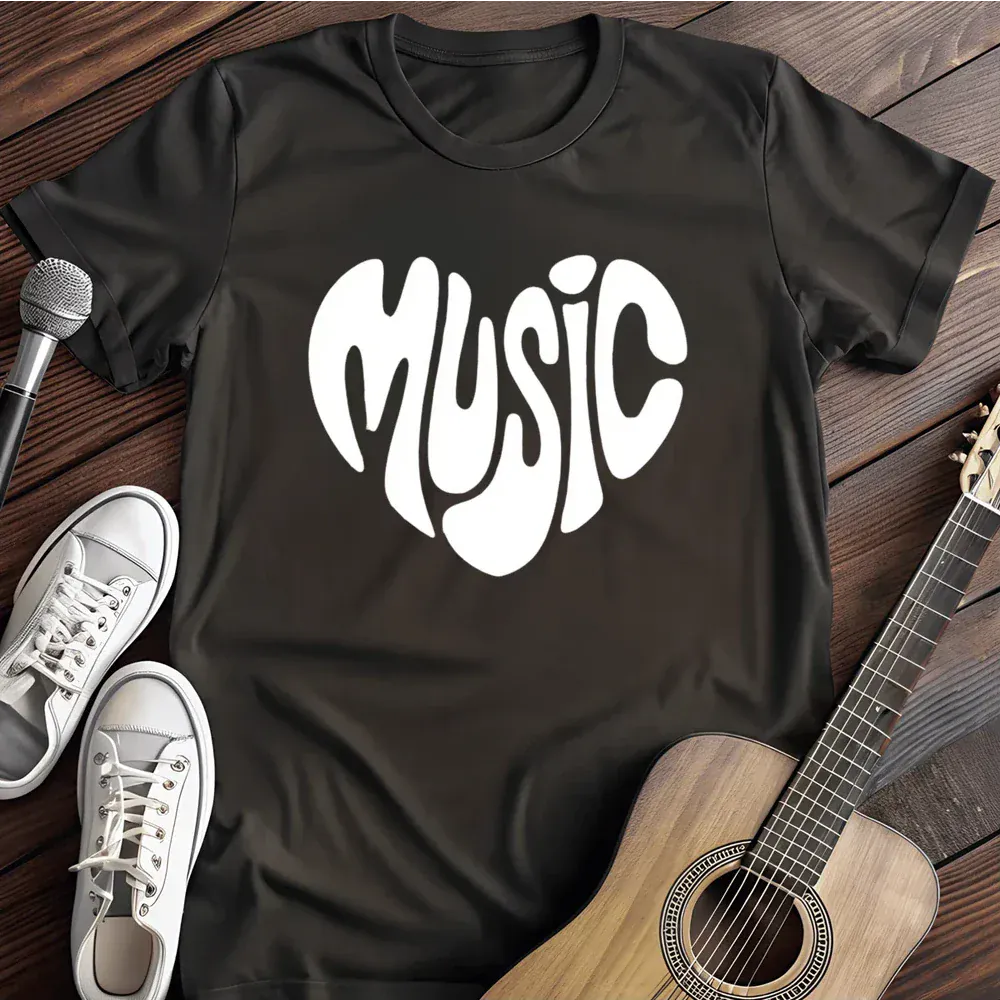 Printify T-Shirt Black / S Loving Music T Shirt