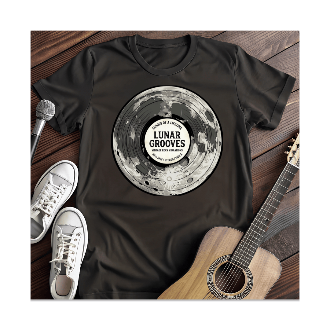 Printify T-Shirt Black / S Lunar Grooves T-Shirt