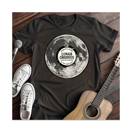 Printify T-Shirt Black / S Lunar Grooves T-Shirt