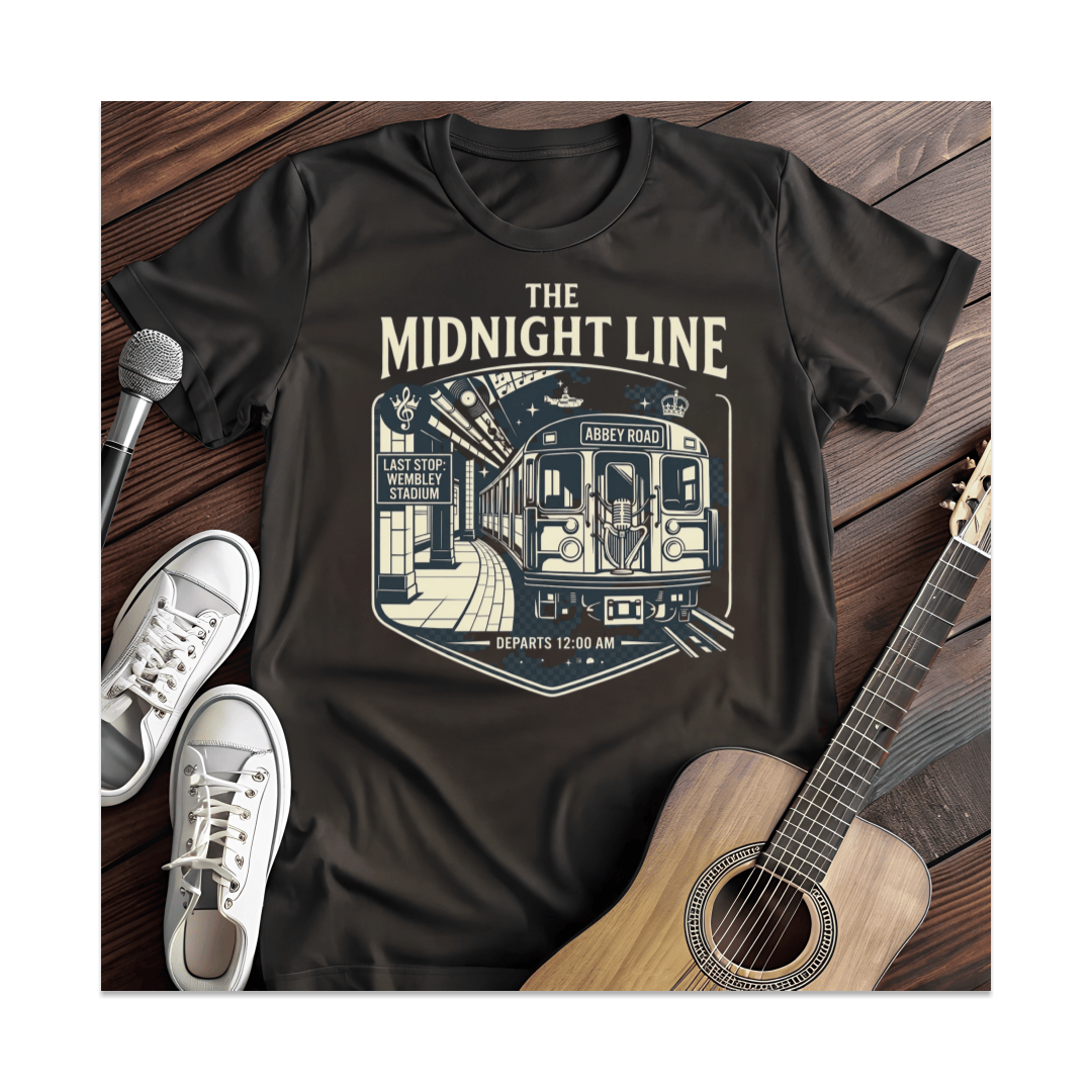 Printify T-Shirt Black / S Midnight Line T-Shirt