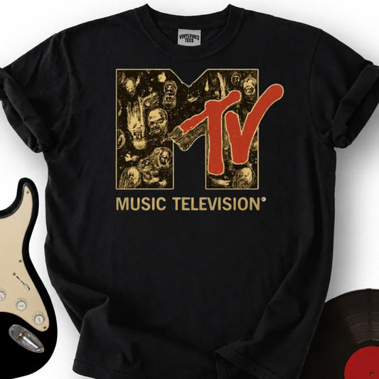 Printify T-Shirt Black / S Mtv Logo Premium Premium T-Shirt