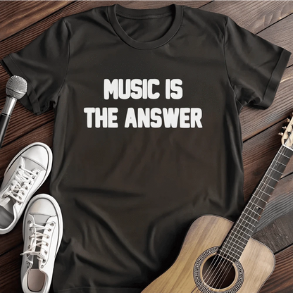 Printify T-Shirt Black / S Music Answer T Shirt