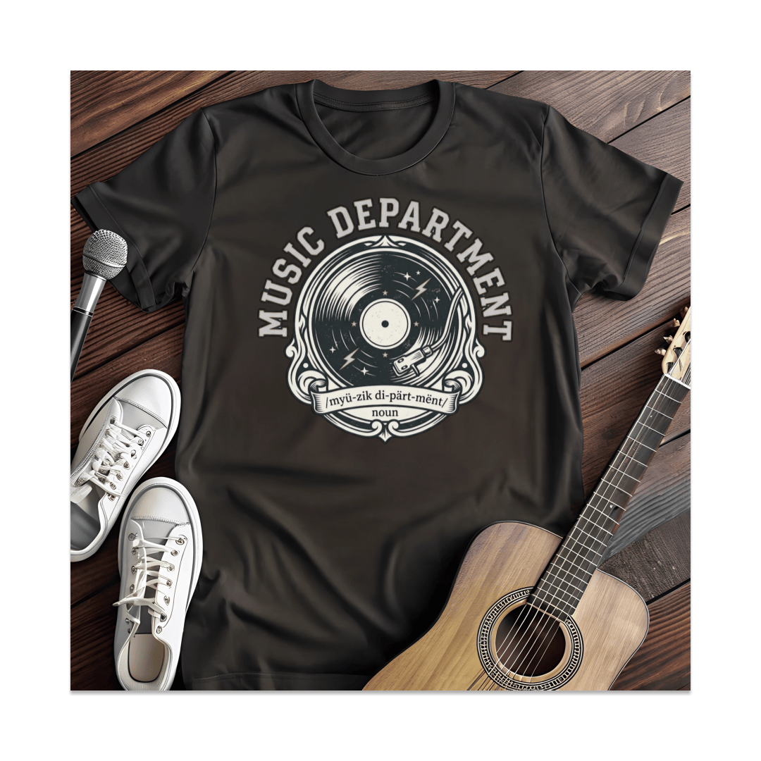 Printify T-Shirt Black / S Music Department T-Shirt