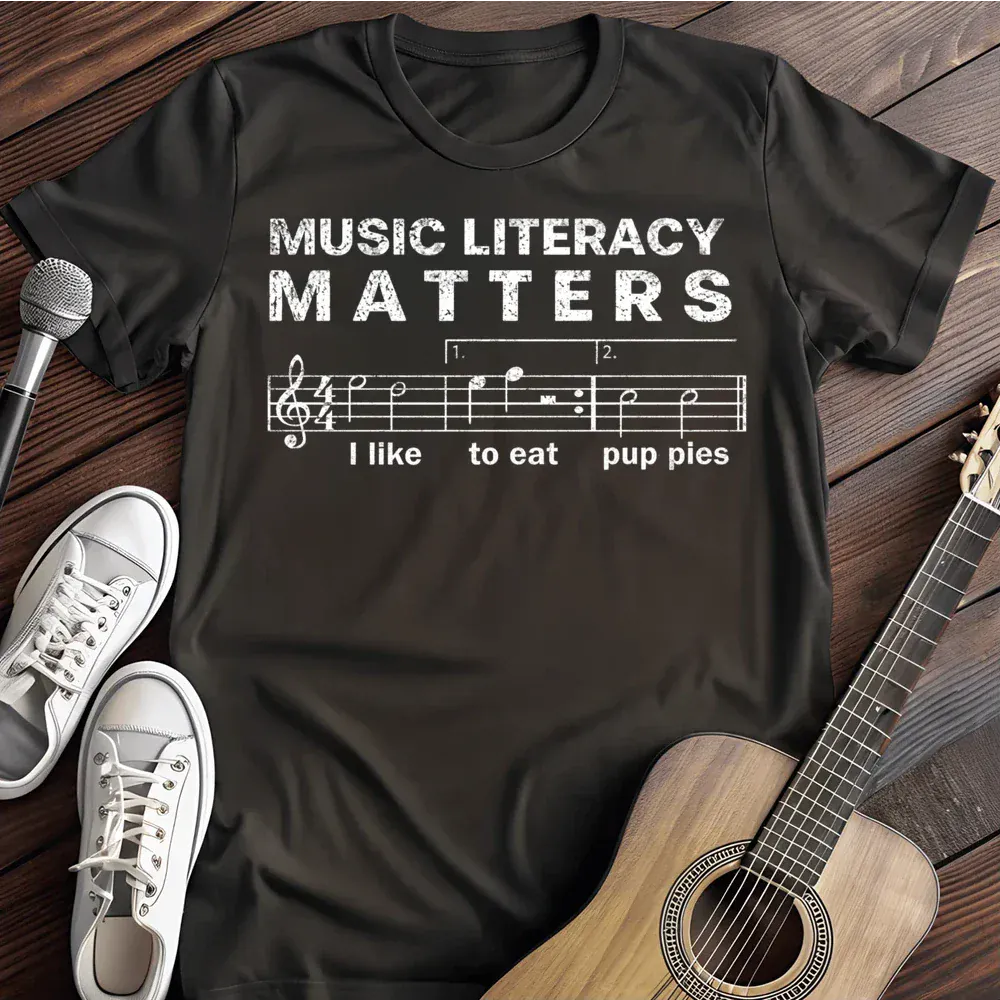 Printify T-Shirt Black / S Music Literacy Matters
