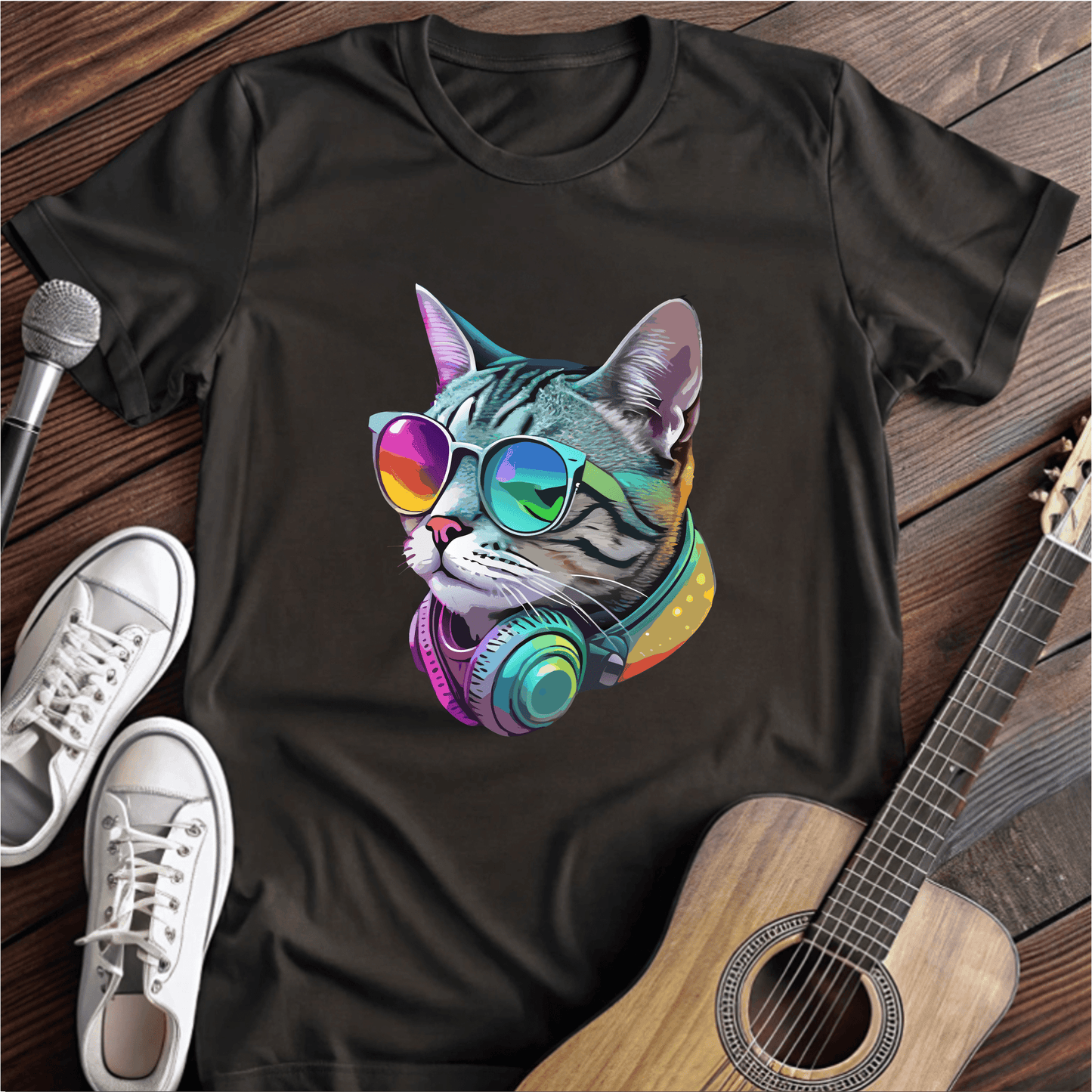 ⭐️⭐️⭐️⭐️⭐️ T-Shirt Black / S Musical Cat T-Shirt