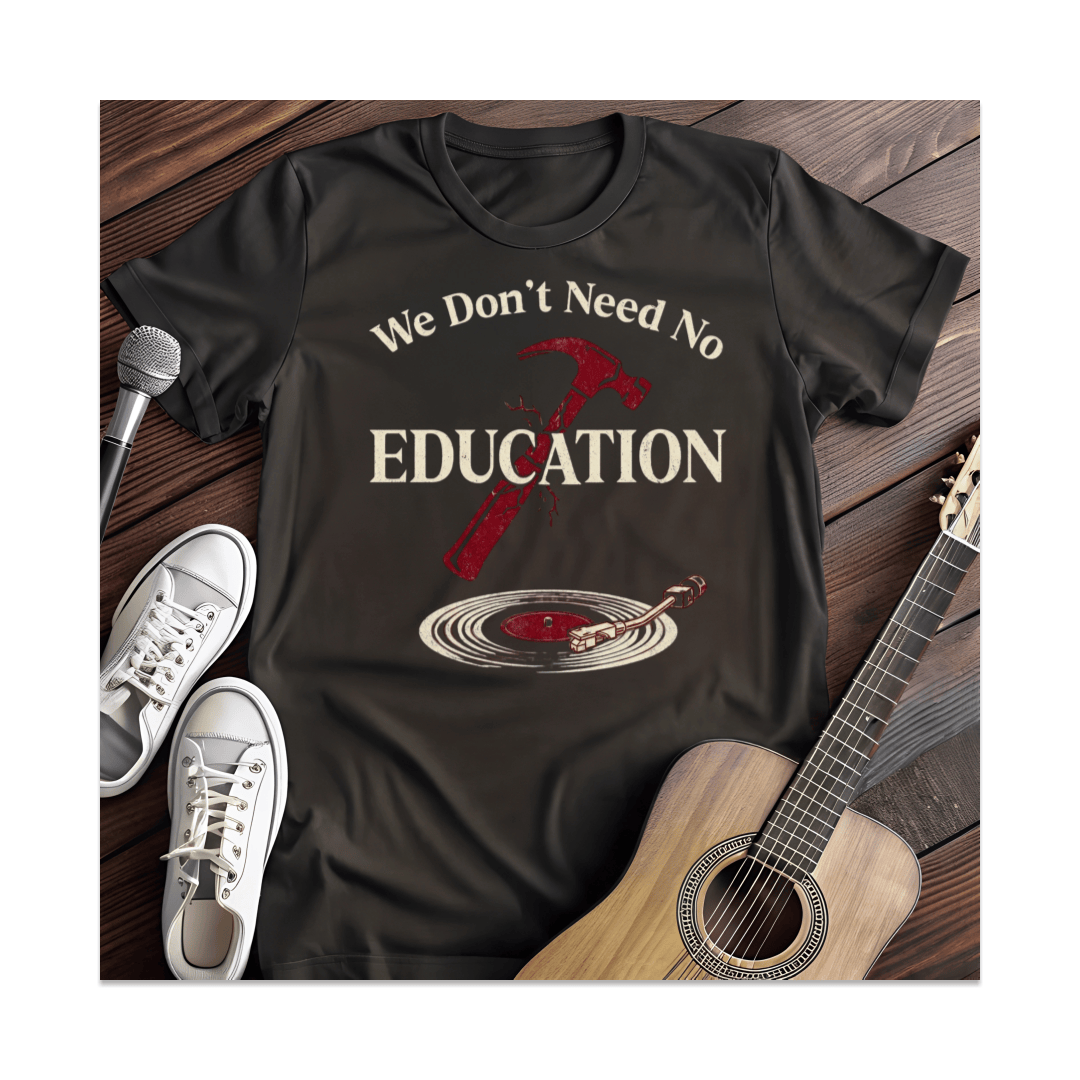 Printify T-Shirt Black / S No Education T-Shirt